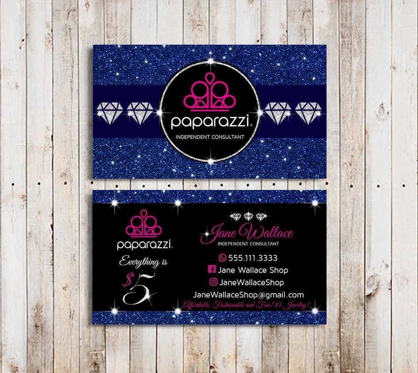 Paparazzi Business Cards Template Paparazzi Accessories Etsy