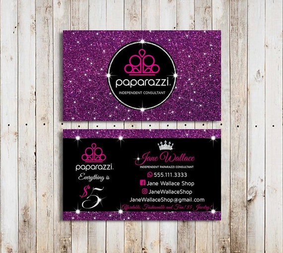 Paparazzi Business Cards Digital Paparazzi Jewelry Accessories | Etsy