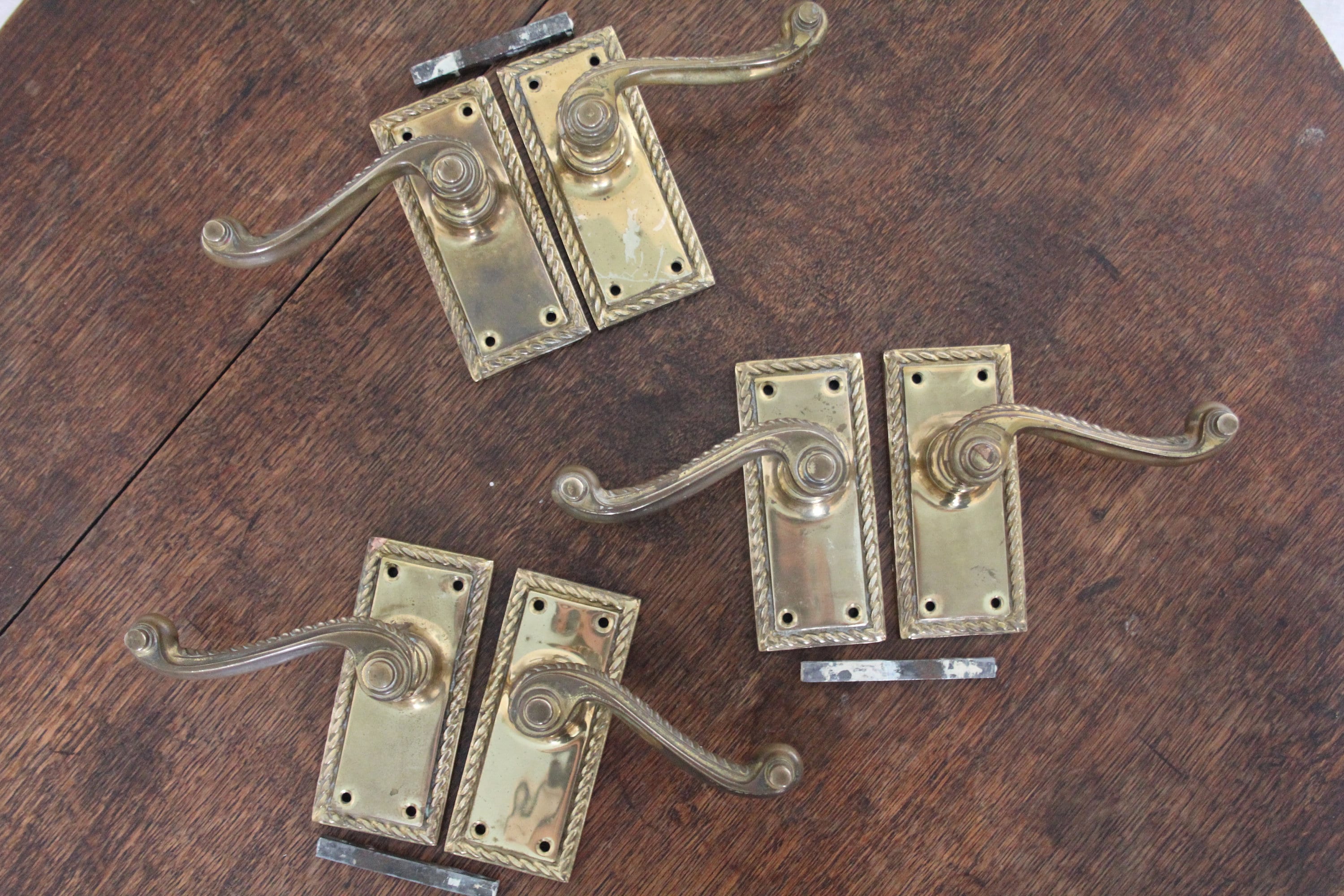 Original Vintage Brass Lever Door Handles Reclaimed Choose Etsy