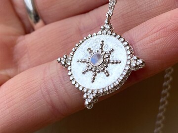 Sun and Moon Sterling Silver Bracelet Fine Cosmic Jewelry Bracelet with Sun and Moons Celestial Jewelry Hand Made Delicate Bracelets Bridal