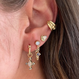 Vivi 14K Gold Plated Sterling Silver Gold Ear Cuff, no piercing ear cuff earrings, gold flash earring, chunky gold earring,cartilage jewelry