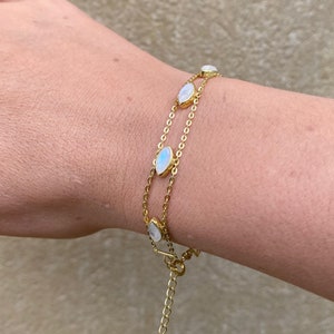 Moonstone Bracelet: Maya Delicate 14K Gold Vermeil and Rainbow Moonstone Bracelet, June Birthstone, Wedding Jewelry, Bridesmaids Gifts