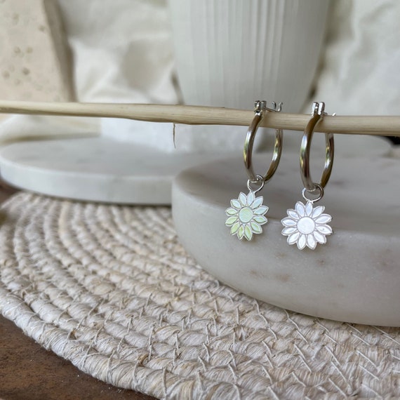 Orecchini A Cerchio Con Pietra Di Luna Girasole In Argento Sterling 925 - Gioiello Significativo Per Donne, Regalo Perfetto Per Compleanno E Festa Della Mamma - 2