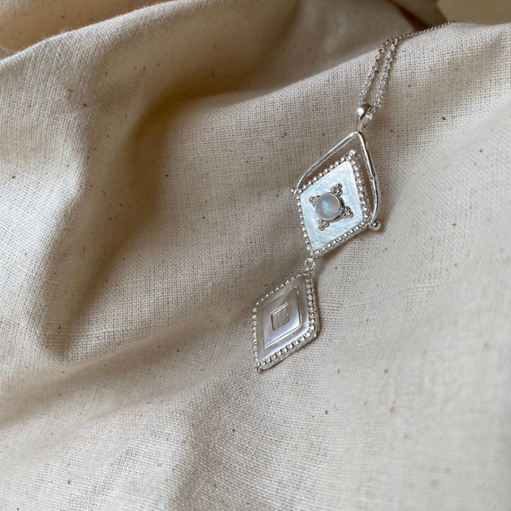 Lovers Locket Sterling Silver Diamond 