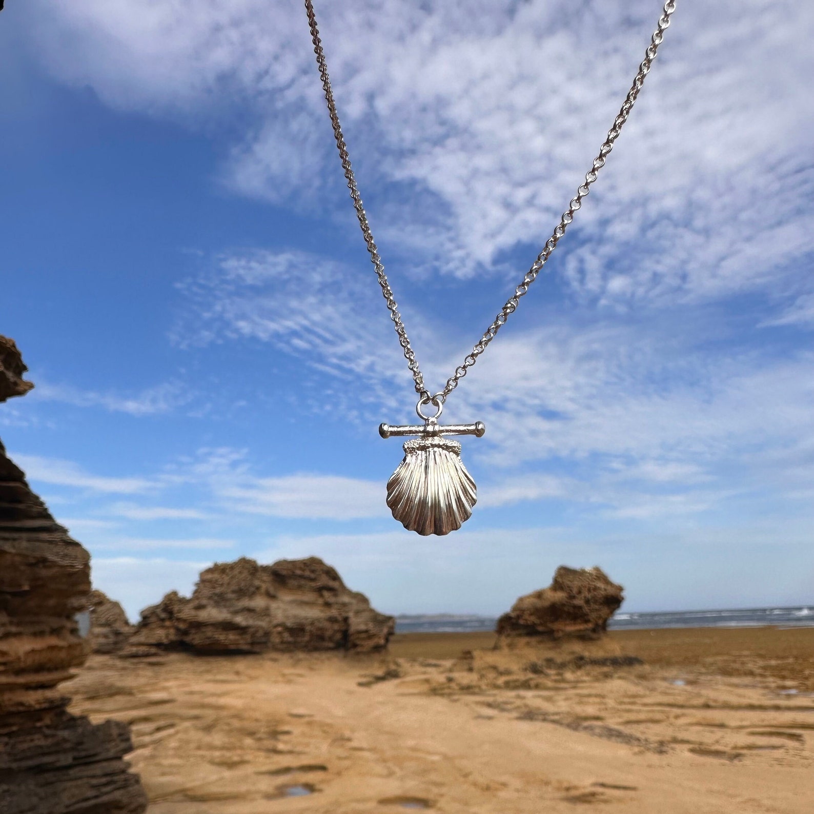 Sirena Shell Necklace Sterling Silver Ocean Jewelry Handmade Shell ...