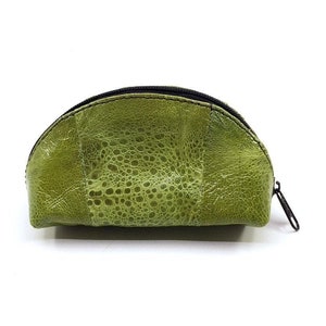 Nuevo genuino australiano Bufo Marinus Cane Toad Cremallera Moneda Moned 5 "Glazed Olive Green Leather Accesorios