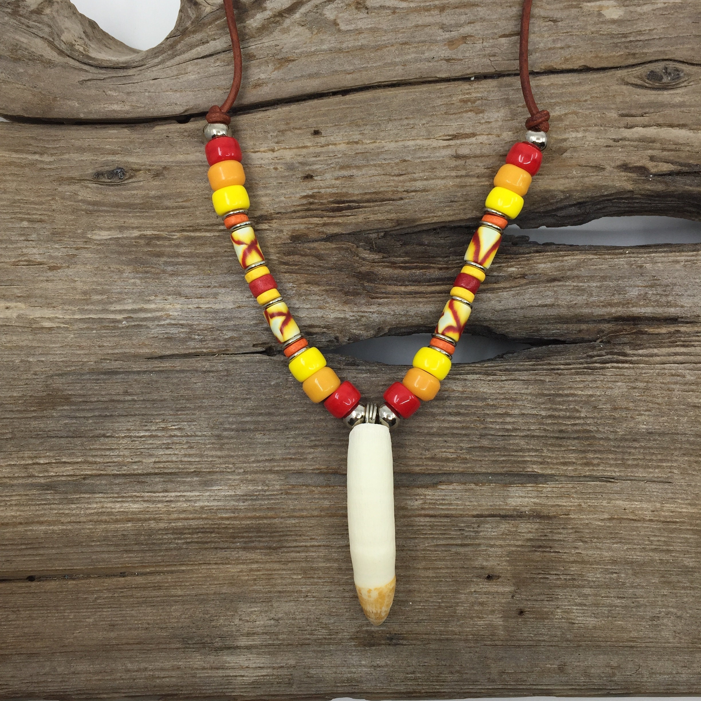 Gator Tooth Necklace - Fimo Bead Collection, Natural Selections Inc.