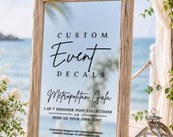 Custom Made to Order, Welcome Wedding Sign Vinyl Decal Sticker - METROPOLITAN GALA