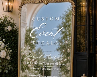 Custom Made to Order, Welcome Wedding Sign Vinyl Decal Sticker - ROYAL FESTIVITY