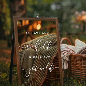 To Have and Hold Blankets Vinyl Decal Sticker for DIY Sign - ROMANTIC SOIREE