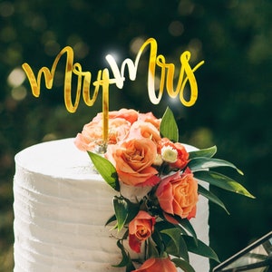 Décoration de gâteau de mariage miroir personnalisée Mr et Mme, accent personnalisé de gâteau de mariage, décoration de mariage - LIVELY AFFAIR