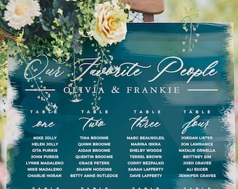 Our Favorite People Custom Vinyl Decal Sticker, Wedding Seating Chart Mirror and DIY Sign, Wedding Decor, Wedding Signs - ROYAL FESTIVITY