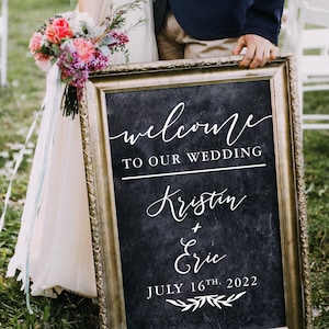 Willkommen zu unserem Hochzeit kundenspezifische Vinyl Aufkleber für Spiegel, Hochzeitsdekor, kundenspezifische Willkommenshochzeitsschilder - ROMANTIC SOIREE