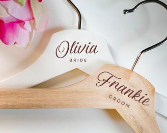 Custom Engraved Wooden Bridal Party Hangers for Wedding Parties - FAIRYTALE EVENING