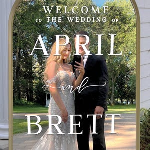 Welcome to Our Wedding Entry Sign, Custom Vinyl Decal Sticker for mirrors, Wedding Decor, Custom Welcome Wedding Signs - ROMANTIC SOIREE