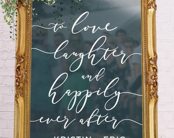 Happily Ever After Decal for Wedding Sign, Mirror, Glass - Etsy UK