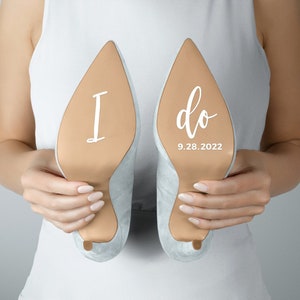 I Do Me Too Wedding Shoe Sole Vinyl Decal Sticker for Bride and Groom Personalized with Date, DIY - LIVELY AFFAIR