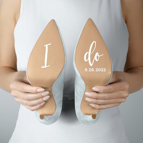 I Do Me Too Wedding Shoe Sole Vinyl Decal Sticker for Bride and Groom Personalized with Date, DIY - LIVELY AFFAIR