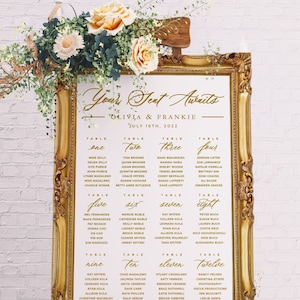 Your Seat Awaits Custom Vinyl Decal Sticker for Wedding Seating Chart Mirror and DIY Sign, Wedding Decor, Wedding Signs - ROYAL FESTIVITY