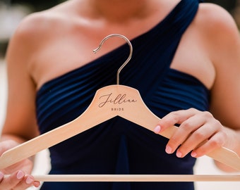 Personalized Bridesmaid Hangers - Engraved Wedding Dress Hanger : Garden Formal