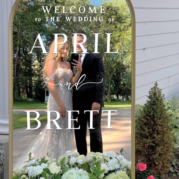 Welcome to Our Wedding Entry Sign Custom Vinyl Decal Sticker - ROMANTIC SOIREE