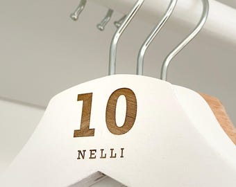 Custom Engraved Wooden Jersey Hangers Personalized for Sports Teams