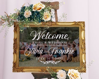 Welcome to Our Wedding Custom Vinyl Decal Sticker for Wedding Mirror, Wedding Decor, Custom Welcome Wedding Signs