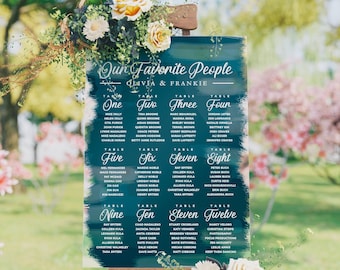 Custom Our Favorite People Seating Chart Header Vinyl Decal Sticker - FAIRYTALE EVENING