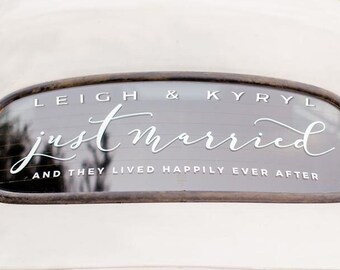 Custom Just Married Sticker Vinyl Decal for Wedding Car Decoration | Wedding Car Decor Signs | DIY Wedding Decor