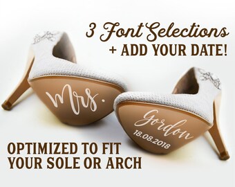 Wedding Shoe Vinyl Decal Stickers Bridal Bride Gift Wifey For Lifey