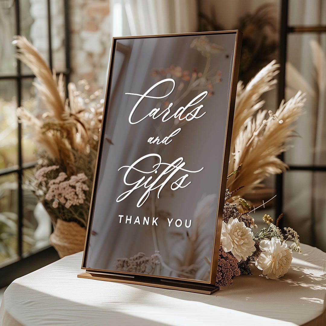 Cards & Gifts Vinyl Decal Sticker, DIY Wedding Decor, Custom Wedding ...