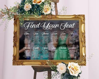 Please Find Your Seat Custom Seating Chart Header Vinyl Decal Sticker - FAIRYTALE EVENING