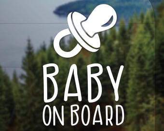Baby On Board Vinyl Decal Sticker for Car Bumper or Window