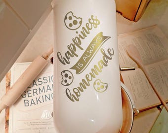 Kitchen Aid Mixer Vinyl Decal Sticker Home Decor - Happiness is Always Homemade