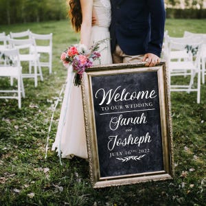 Welcome to Our Wedding Custom Vinyl Decal Sticker for mirrors, Wedding Decor, Custom Welcome Wedding Signs - FAIRYTALE EVENING