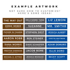 EXAMPLE ARTWORK NOT SURE HOW TO CUSTOMIZE? HERE'S SOME IDEAS!