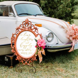 Custom Wedding Vinyl Decal Sticker Love, Laughter, Happily Ever After - ROMANTIC SOIREE image 4