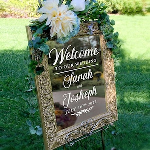 Welcome to Our Wedding Custom Vinyl Decal Sticker for mirrors, Wedding Decor, Custom Welcome Wedding Signs - FAIRYTALE EVENING