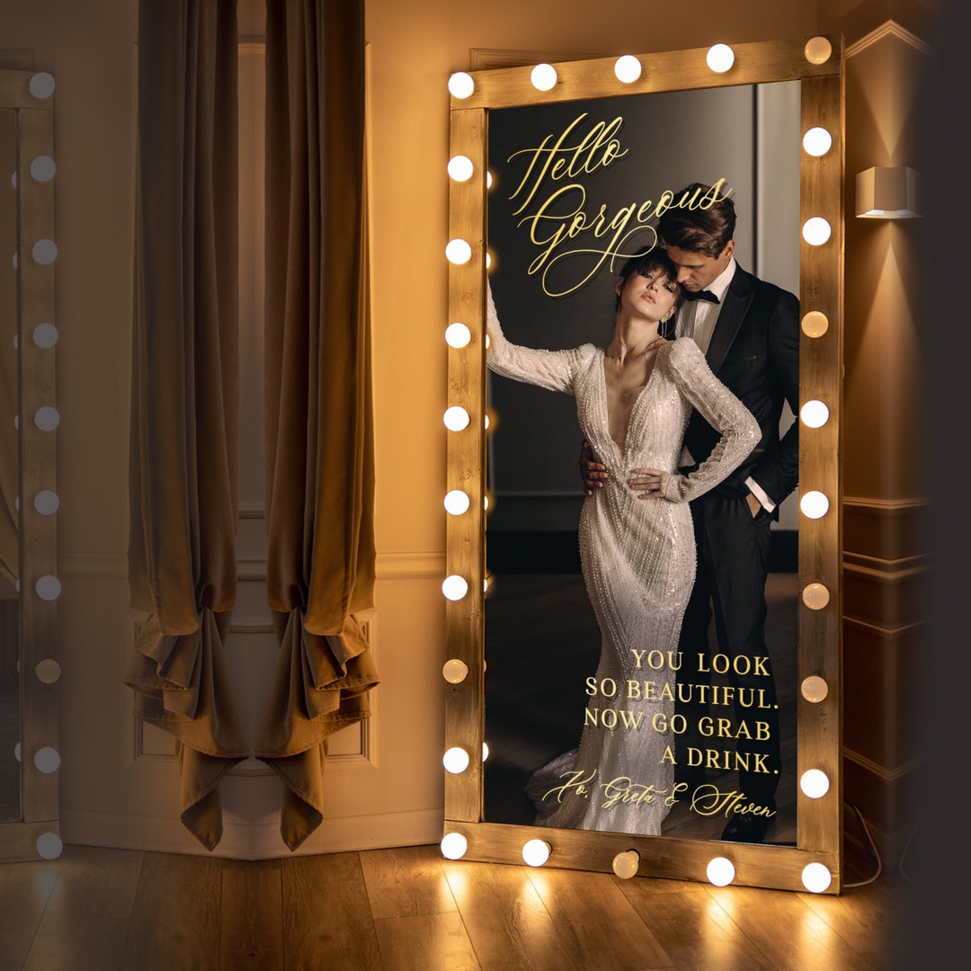 You Look Beautiful Grab A Drink Decal Selfie Mirror Sticker Etsy