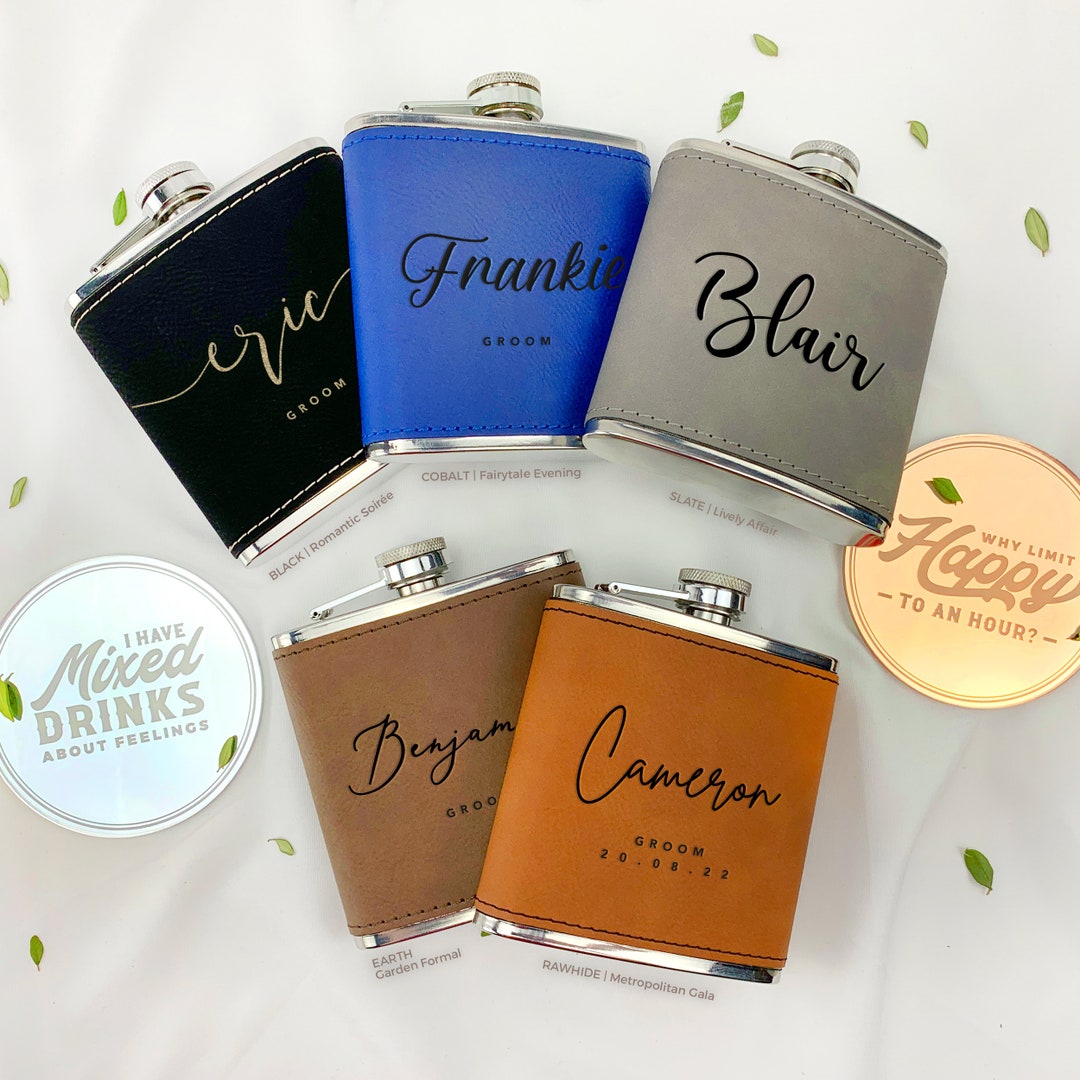 Custom Engraved Flask, Personalized Wedding Party Gift, Bachelorette ...