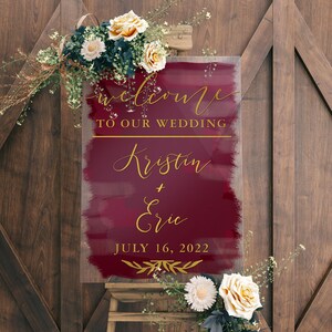 Welcome to Our Wedding Custom Vinyl Decal Sticker for Wedding Mirror image 4
