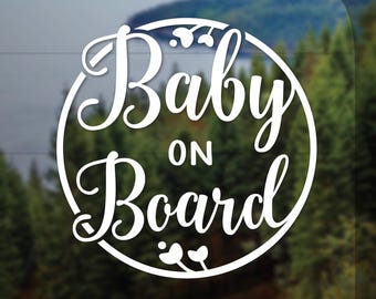 Baby On Board Vinyl Decal Sticker for Car Bumper or Window