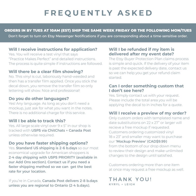 a poster with a question for a company