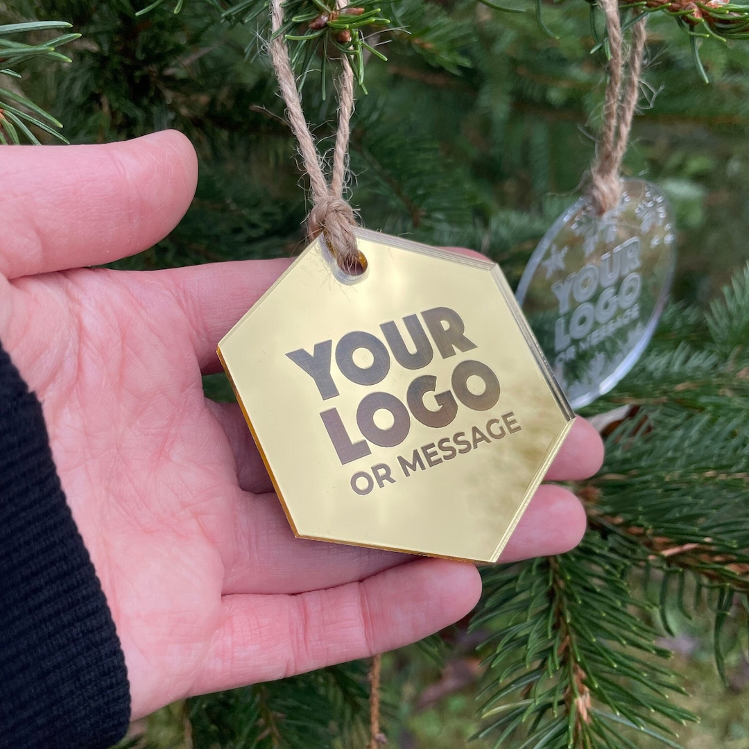 Custom Christmas Tree Ornament Mirrored Acrylic Bulk Etsy