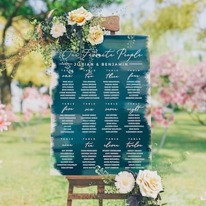 Our Favorite People Custom Vinyl Decal Sticker, Wedding Seating Chart Mirror and DIY Sign, Wedding Decor, Wedding Signs - GARDEN FORMAL