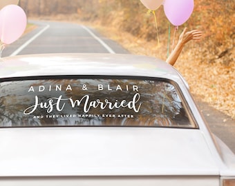 Custom Just Married Vinyl Decal Sticker for Wedding Car Decor DIY - LIVELY AFFAIR