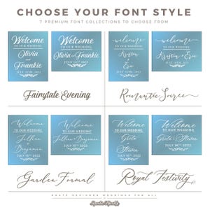 Welcome to Our Wedding Custom Vinyl Decal Sticker for Wedding Mirror image 5