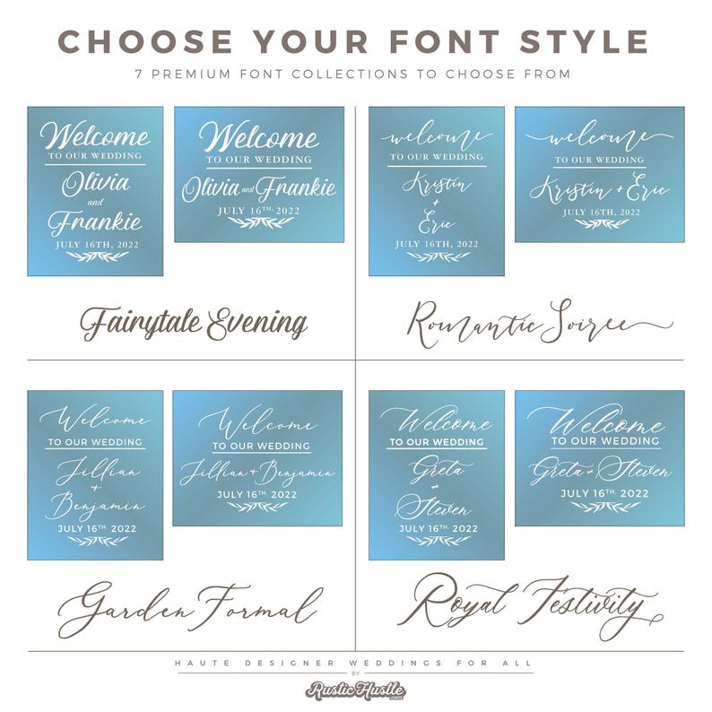 Welcome to Our Wedding Custom Vinyl Decal Sticker for Wedding Mirror image 5
