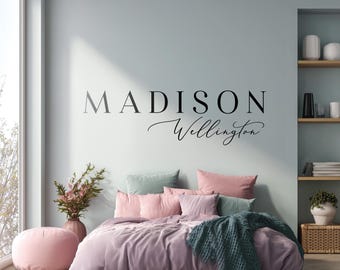 Custom Cursive Name Personalized Vinyl Wall Decal: Kids Room Decor