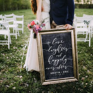 Wedding Vinyl Decal Sticker - 'Love, Laughter + Happily Ever After' - ROMANTIC SOIREE image 4